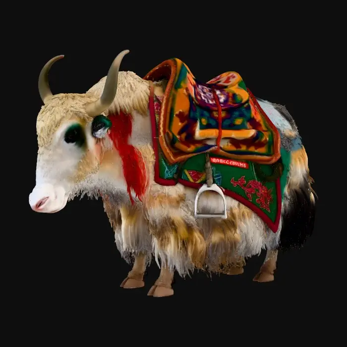 3D model for Yak Adorned in Color