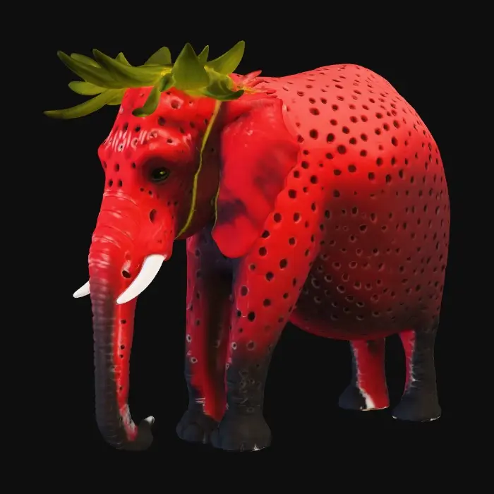 3D model for Strawberry Elephant