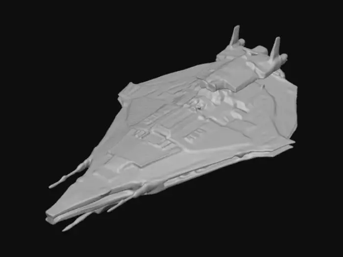 3D model for Un vaisseau spatial du destroyer de style transformers comme le nemesis