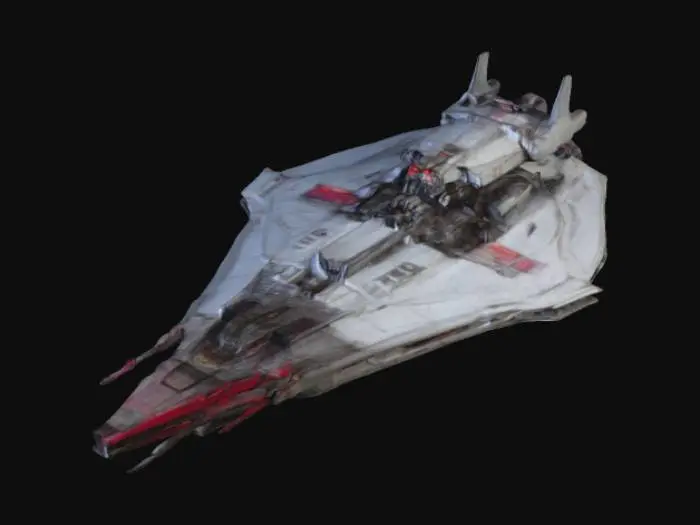 3D model for Un vaisseau spatial du destroyer de style transformers comme le nemesis