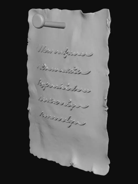3D model for Ancient Scroll Note