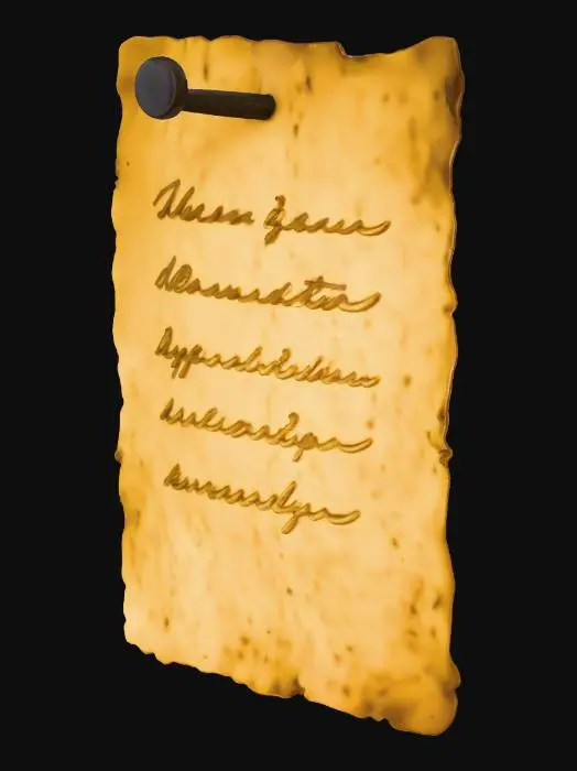 3D model for Ancient Scroll Note