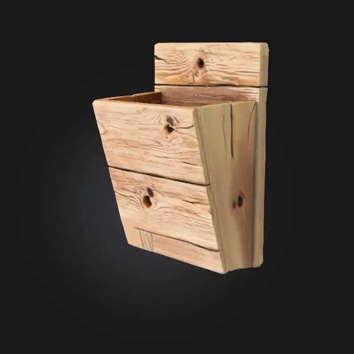3D model for Wooden_Wall_Planter