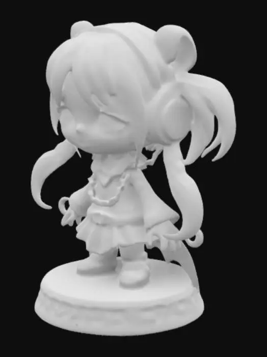 3D model for POPmart Blind Box Figurine, SkullPanda brand, toy Figurine with a theme of being a goth egirl , red hair , online content creator/streamer