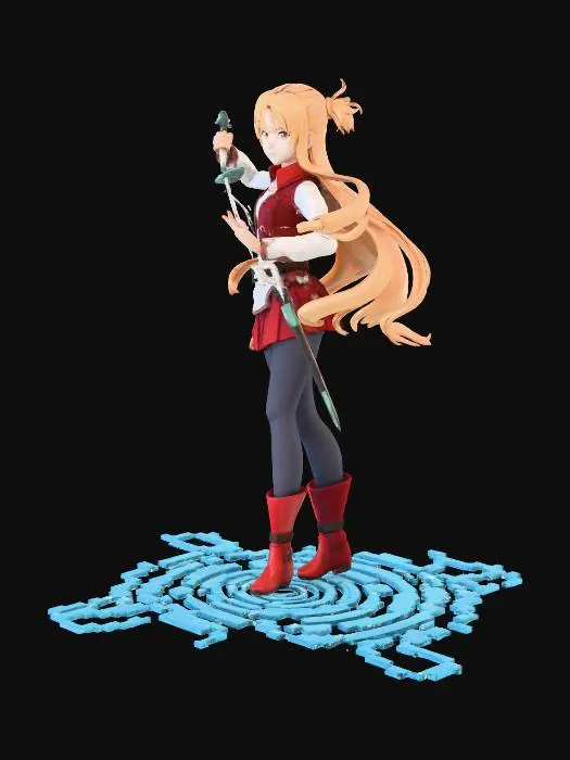 3D model for Warrior in the Digital Realm