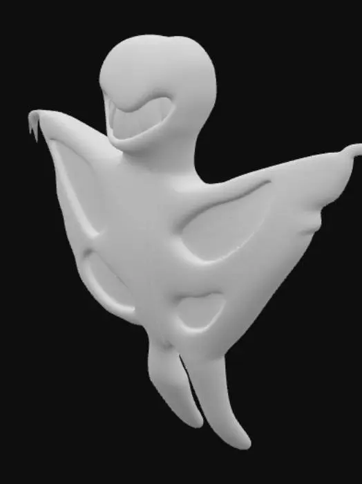 3D model for Smiling Mothman with antennas