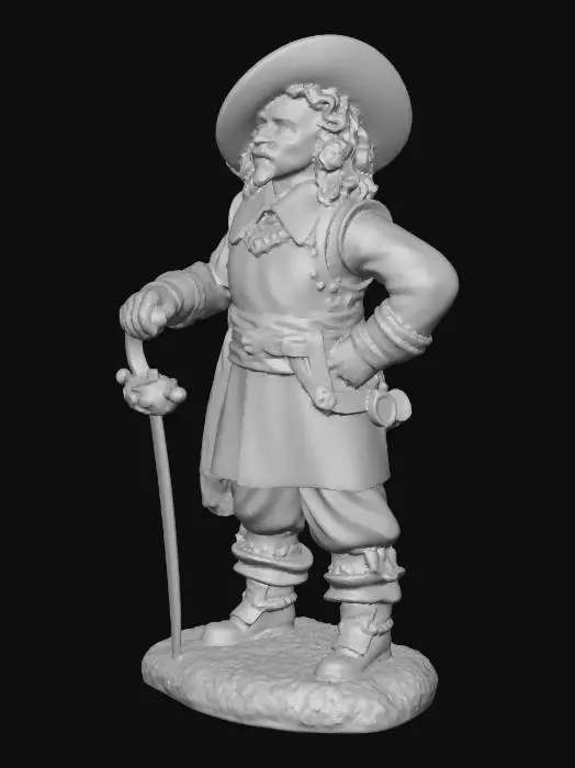 3D model for Buckingham Bodyguard  Musketeer Captain