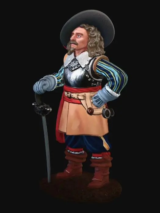 3D model for Buckingham Bodyguard  Musketeer Captain