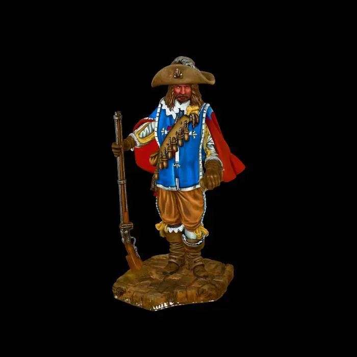 3D model for French Musketeer, 17th Century