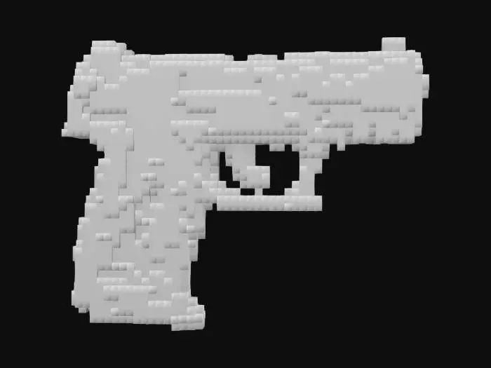 3D model for a realistic highly detailed 3d model, of a Walther P99, with a compensator