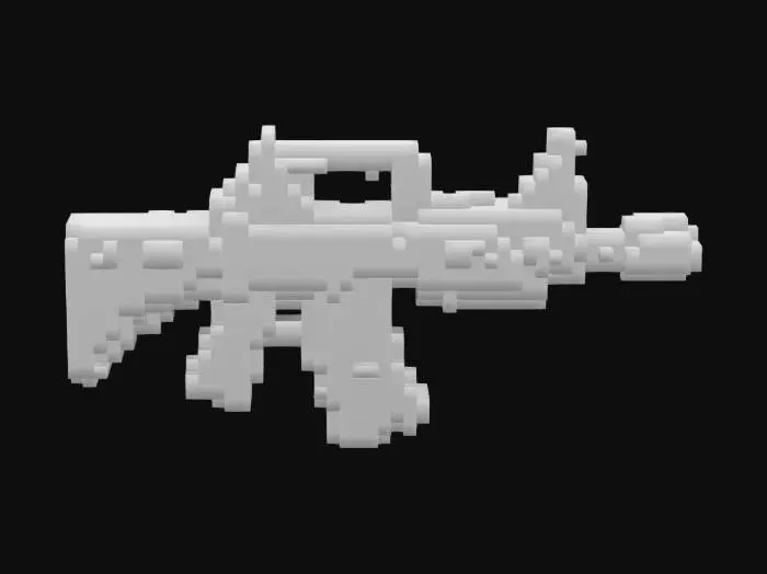 3D model for a realistic highly detailed 3d model, of a M4A1 gun