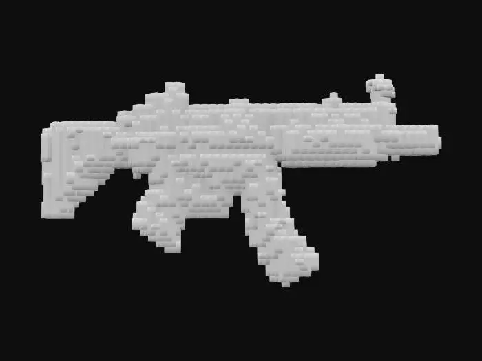 3D model for a realistic highly detailed 3d model, of a MP5 gun