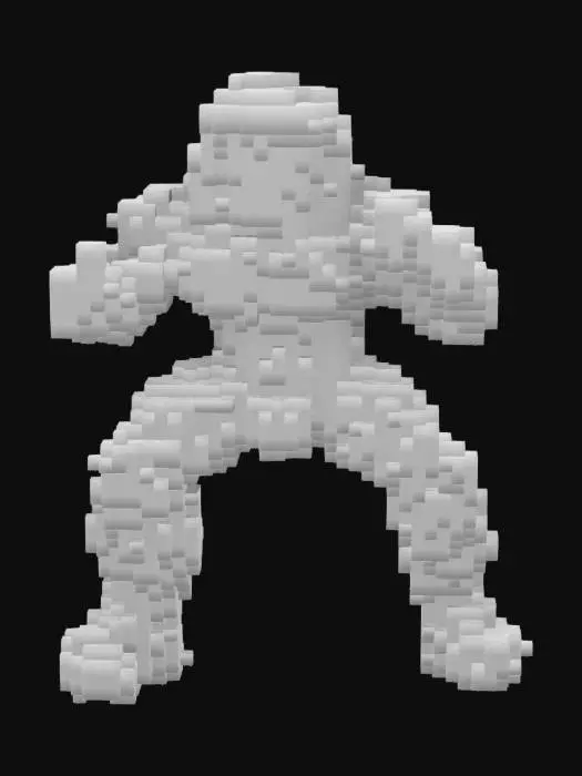 3D model for a realistic 3d model of a WWF Ultimate Warrior action figure