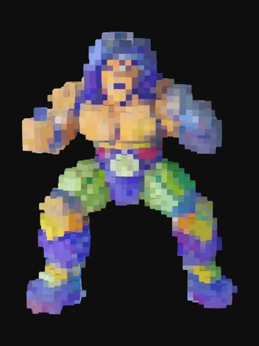3D model for a realistic 3d model of a WWF Ultimate Warrior action figure