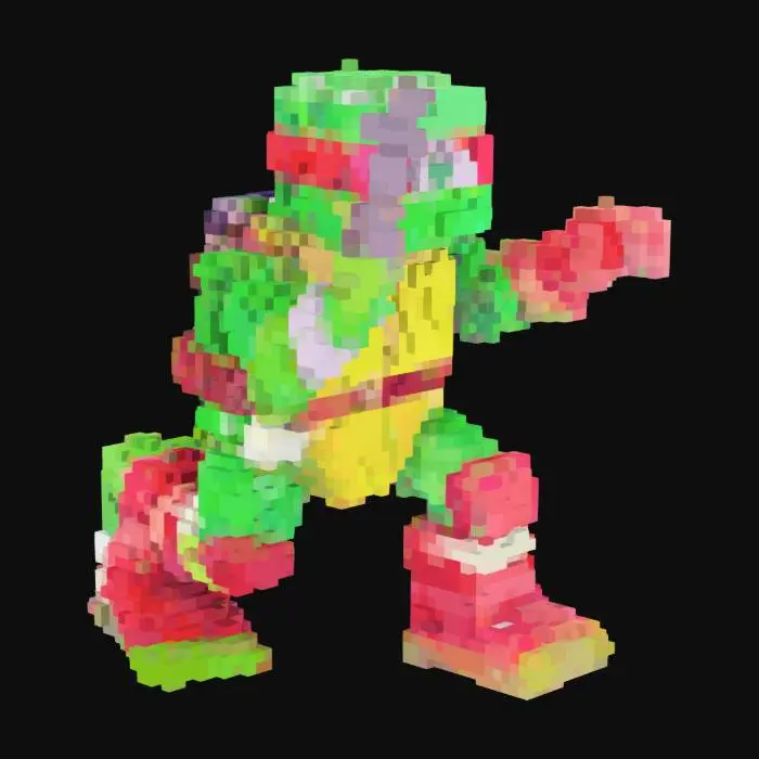 3D model for a realistic 3d model of a TMNT Raphael action figure