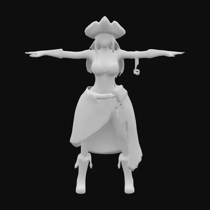 3D model for Miss fortune, shantae style, good proportion
