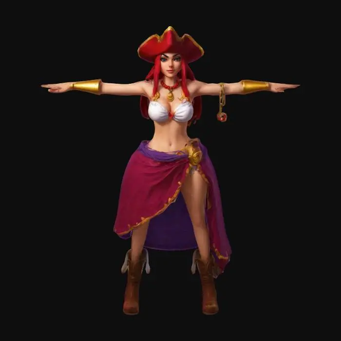 3D model for Miss fortune, shantae style, good proportion