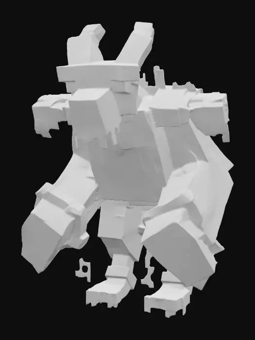 3D model for Pixelated Beast