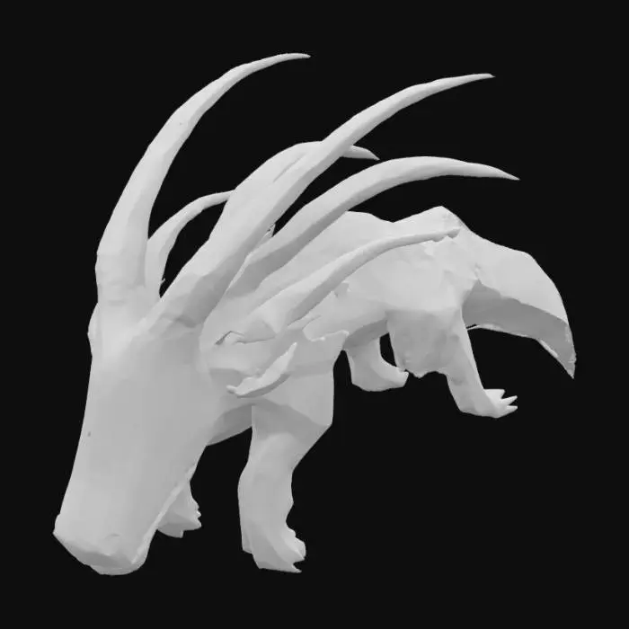 3D model for Blazing Horned Creature