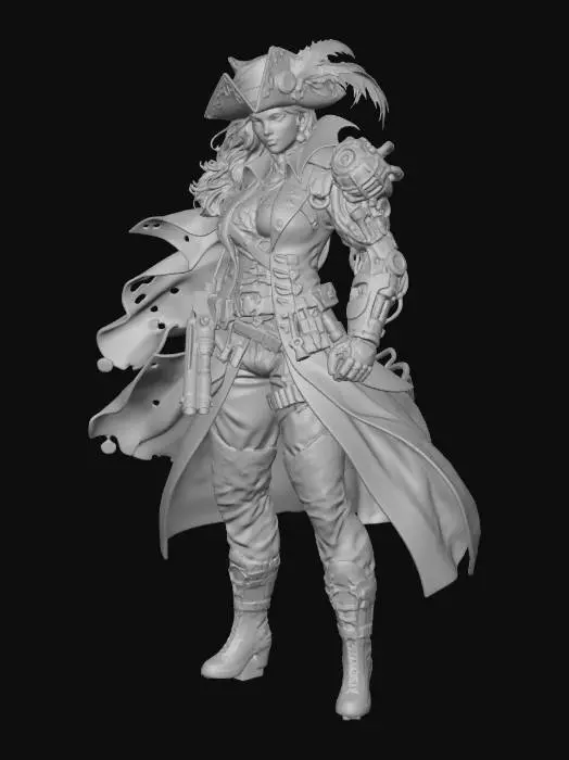 3D model for Captain Elira Stormchaser