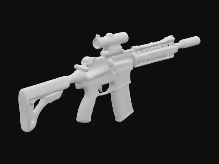 3D model for create a realistic modern rifle from SWAT 