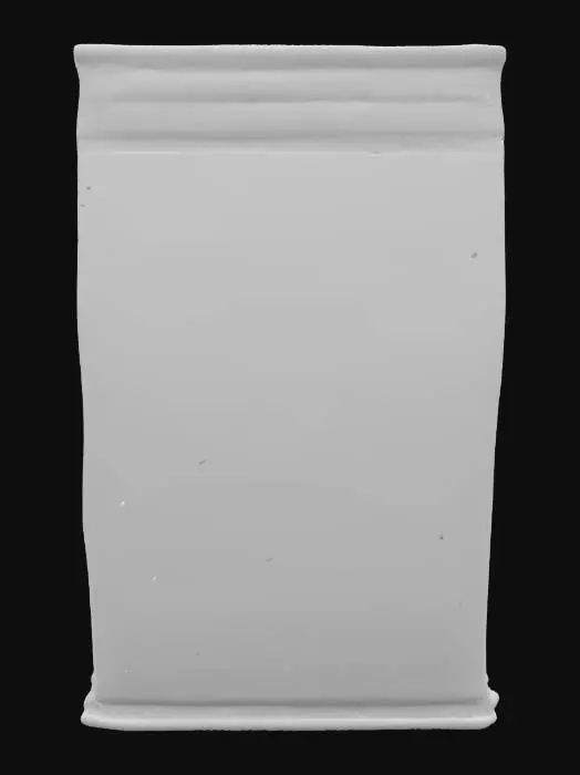 3D model for A 3D seed packet game asset, rectangular with slightly worn edges, made of thick paper with a burlap texture, featuring vibrant green and brown color tones. The packet has a printed label with a stylized seed illustration and bold text reading 'Mystic Seeds.' The art style is semi-realistic, optimized for game engines like Unity, with clean geometry, 4K resolution textures, and subtle dirt stains for a rustic look. The packet is closed with a folded top, standing upright, ready for use in a farming or adventure game, plain background