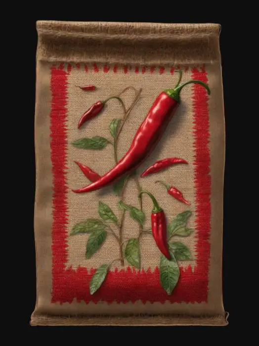 3D model for A 3D seed packet game asset, rectangular with slightly worn edges, made of thick paper with a burlap texture, featuring vibrant green and brown color tones. The packet has a printed label with a stylized seed illustration and bold text reading 'Mystic Seeds.' The art style is semi-realistic, optimized for game engines like Unity, with clean geometry, 4K resolution textures, and subtle dirt stains for a rustic look. The packet is closed with a folded top, standing upright, ready for use in a farming or adventure game, plain background