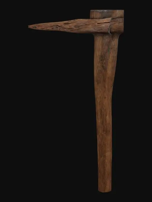 3D model for Wooden Hoe