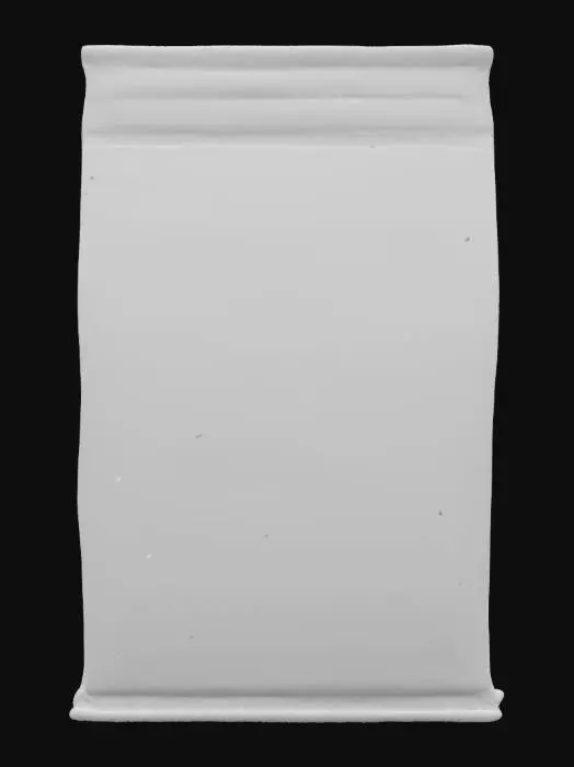 3D model for A 3D seed packet game asset, rectangular with slightly worn edges, made of thick paper with a burlap texture, featuring vibrant green and brown color tones. The packet has a printed label with a stylized seed illustration and bold text reading 'Mystic Seeds.' The art style is semi-realistic, optimized for game engines like Unity, with clean geometry, 4K resolution textures, and subtle dirt stains for a rustic look. The packet is closed with a folded top, standing upright, ready for use in a farming or adventure game, plain background