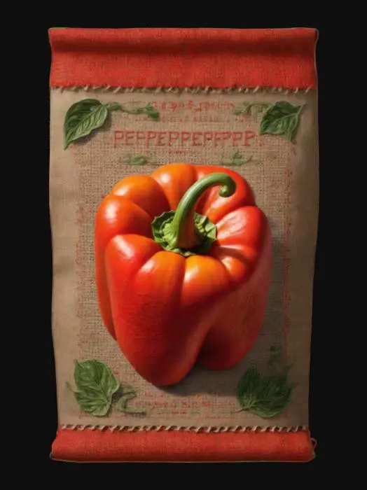 3D model for A 3D seed packet game asset, rectangular with slightly worn edges, made of thick paper with a burlap texture, featuring vibrant green and brown color tones. The packet has a printed label with a stylized seed illustration and bold text reading 'Mystic Seeds.' The art style is semi-realistic, optimized for game engines like Unity, with clean geometry, 4K resolution textures, and subtle dirt stains for a rustic look. The packet is closed with a folded top, standing upright, ready for use in a farming or adventure game, plain background