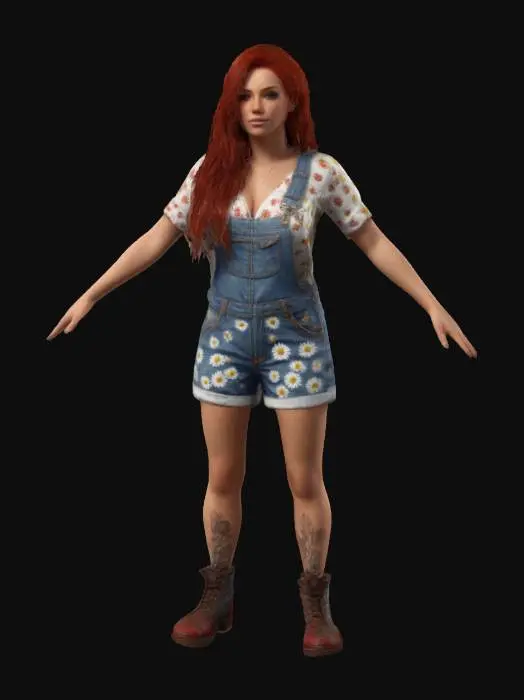 3D model for Character in Overalls