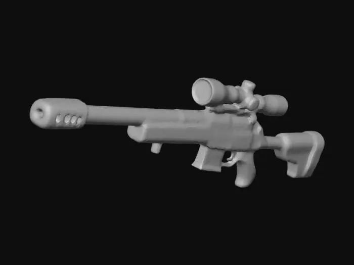3D model for Golden Sniper Rifle