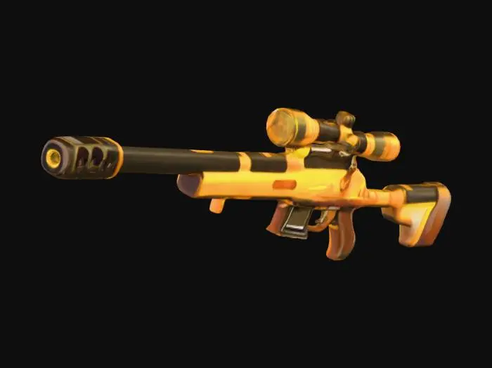 3D model for Golden Sniper Rifle
