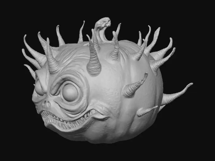3D model for A pumpkin but its designed by HR Giger