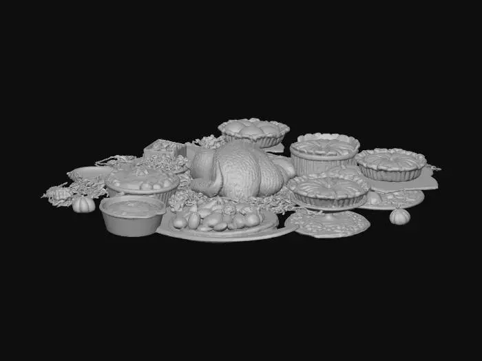 3D model for #Thanksgiving#,Thanksgiving Feast