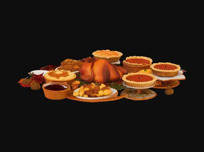 3D model for #Thanksgiving#,Thanksgiving Feast