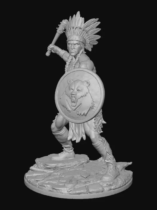 3D model for #Thanksgiving#,Warrior Spirit