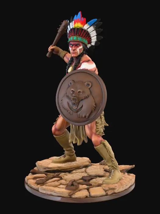 3D model for #Thanksgiving#,Warrior Spirit