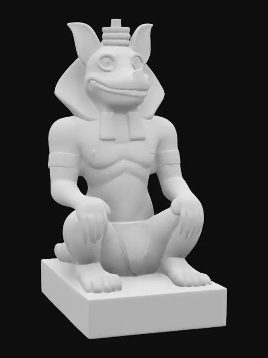 3D model for egyptian statue of Sobek
