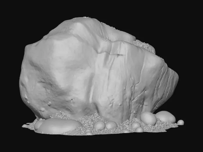 3D model for Huge stylish rock, slightly moss, plastic toy, masters of the universe, highly detailed, best quality, insane details, even light + diffuse light