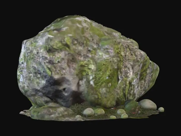 3D model for Huge stylish rock, slightly moss, plastic toy, masters of the universe, highly detailed, best quality, insane details, even light + diffuse light