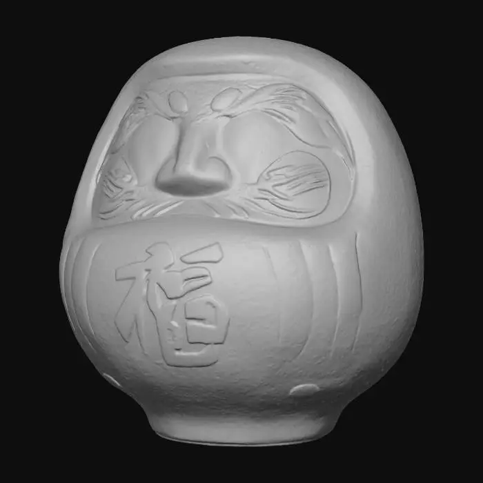 3D model for Daruma Figure on Tatami Mat