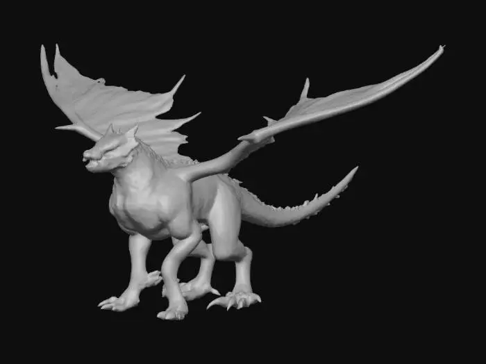 3D model for Real, sky-beast, large wings, 4 legs, not dragon
