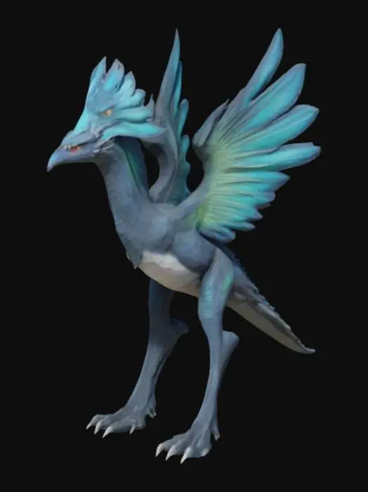 3D model for Real, sky-beast, large wings, 4 legs, not dragon