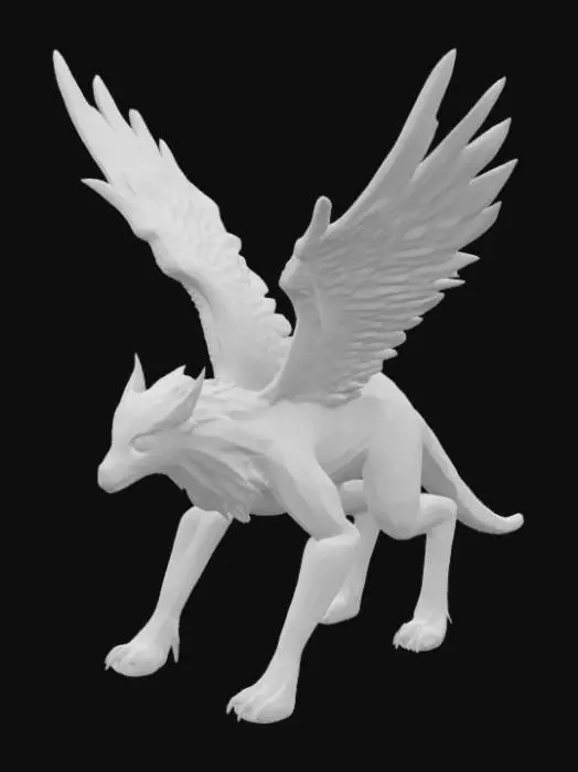 3D model for Real, sky-beast, large wings, 4 legs, not dragon