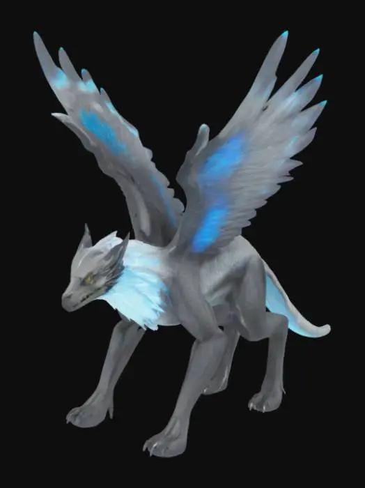 3D model for Real, sky-beast, large wings, 4 legs, not dragon
