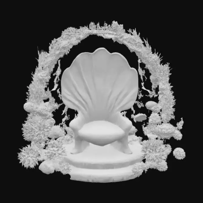 3D model for Coral Throne, #ocean#