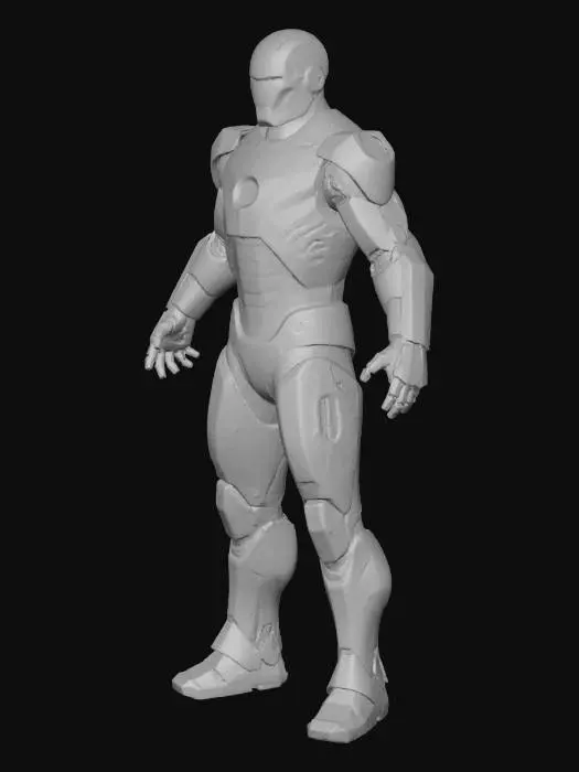 3D model for Gold and Black Ironman prime suit with lightning