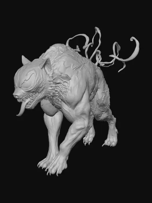 3D model for Symbiote Wolf Unleashed