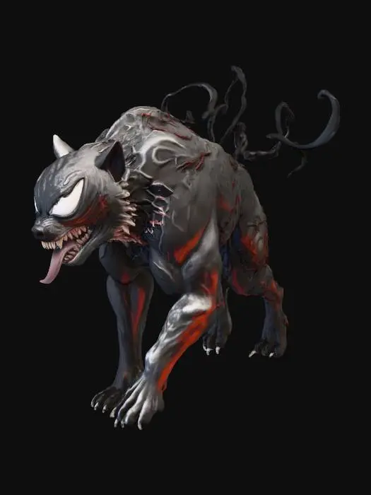 3D model for Symbiote Wolf Unleashed